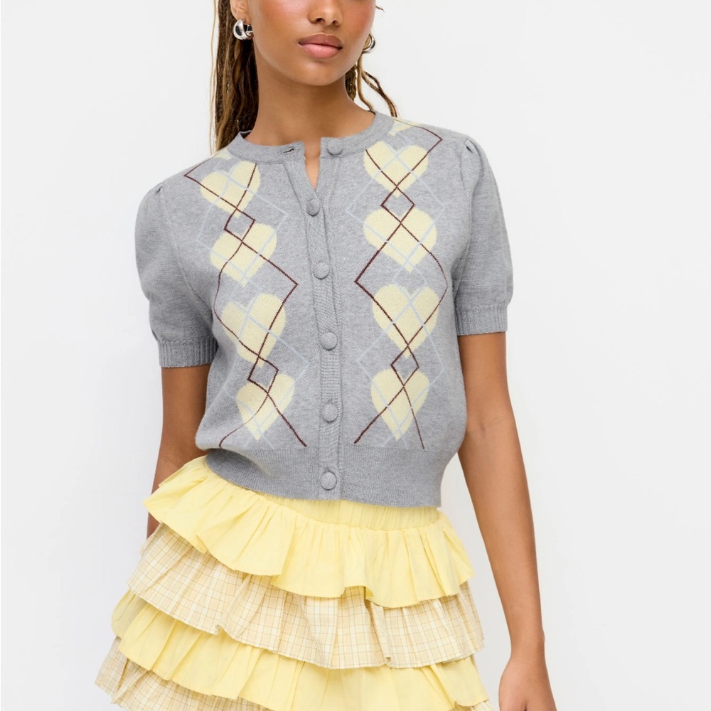 Cider argyle button down sweater. So cute!!!  New with tags, not worn.